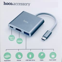 Cáp Chuyển Hoco HB14 Type-C Ra (HDMi + Type-C + Usb 3.0) và Cáp Chuyển HOCO UA16 TYPE-C Ra HDMI 4K 6