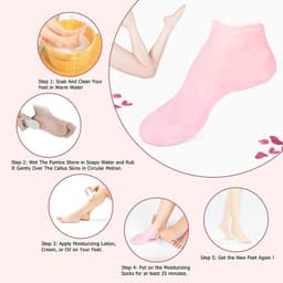 Tất ,Vớ silicone Găng Tay Tẩy Tế Bào Chết Dưỡng Ẩm Giảm Đau Chống Nứt Nẻ Cho Nữ 5