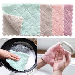 SET 10 CHIẾC KHĂN LAU BẾP ĐA NĂNG, 2 MẶT SIÊU MỀM MỊN 4