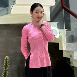 (BÀ BA GẤM cổ tròn QUẦN VÀ ÁO BÁN RIÊNG) Trang phục truyền thống, mẫu nữ vải gấm - MAY SỈ BÀ BA THEO YÊU CẦU 2