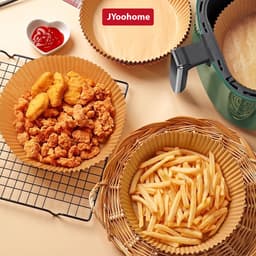 COMBO 50 Miếng Giấy Lót Nồi Chiên Hình Khuôn Bánh Giấy, Nến Thấm Dầu Mỡ Bám Vào Nồi Chiên Không Dầu 1