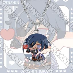 Vòng cổ in hình nhân vật GENSHIN IMPACT ver CẦM TRÁI TIM game anime chibi xinh xắn phụ kiện trang sức 6
