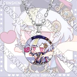 Vòng cổ in hình nhân vật GENSHIN IMPACT ver CẦM TRÁI TIM game anime chibi xinh xắn phụ kiện trang sức 7