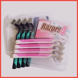 Bộ 4 Cây Dao Cạo Râu Razors. 3 ba lưỡi kép cán nhựa 4in1 an toàn thông minh 4
