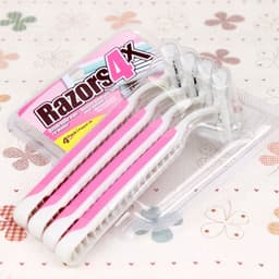 Bộ 4 Cây Dao Cạo Râu Razors. 3 ba lưỡi kép cán nhựa 4in1 an toàn thông minh 5