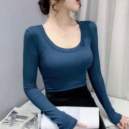 Áo Thun Nữ BIgsize Tay Dài LIMO Áo Phong Ôm Body Xinh Dễ Thương Mặc Nhà Đi Chơi Thun Tăm Lạnh MS3003 2
