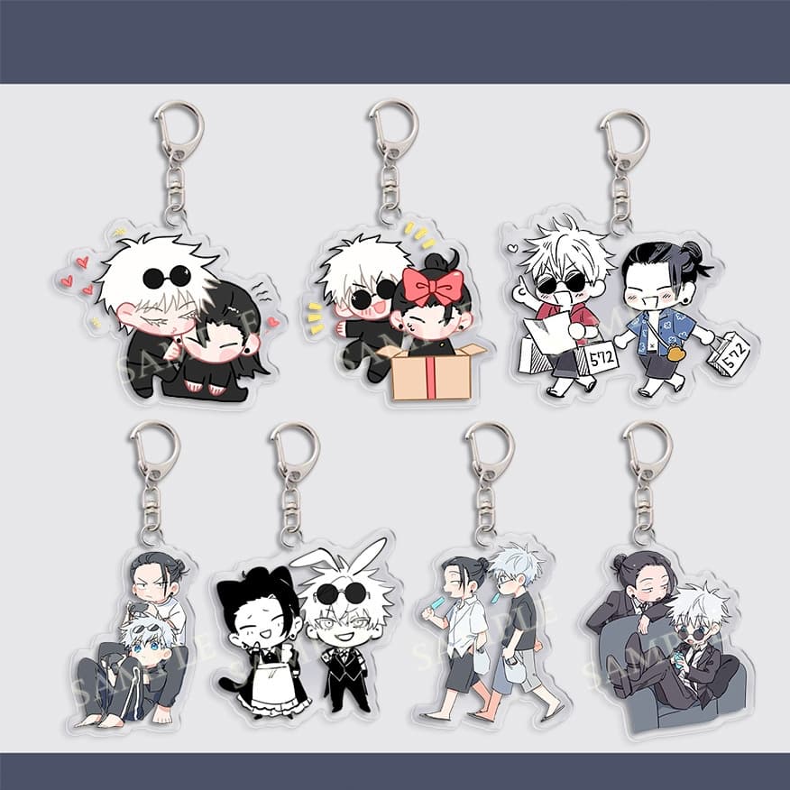 (Mua 1 tặng 1) Móc khóa JUJUTSU KAISEN ver GETO X GOJO CHIBI Chú Thuật Hồi Chiến in hình anime chibi mica acrylic