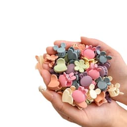 -Ống 100 kẹp tóc nhiều hình dễ thương thỏa sức kẹp cho bé gái 6