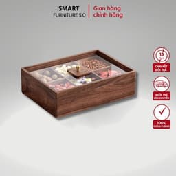 Khay Đựng Bánh Kẹo, Mứt, Hạt Tết Mẫu Mới 2026 Bằng Gỗ MDF Sang Trọng, Tiện Lợi Nhiều Ngăn 4