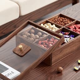 Khay Đựng Bánh Kẹo, Mứt, Hạt Tết Mẫu Mới 2026 Bằng Gỗ MDF Sang Trọng, Tiện Lợi Nhiều Ngăn 8