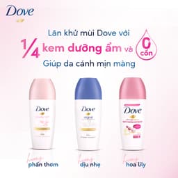 Lăn Khử Mùi Dưỡng Da Sáng Mịn Lưu Hương Dịu Nhẹ Dove Moisturising Cream Antiperspirant 40ml 3