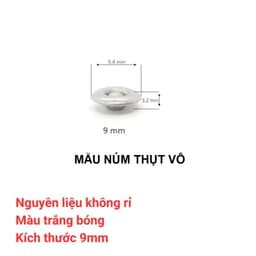 Nút đinh tán cố định túi quần jean (rivets for pocket)mẫu đinh túm,đinh núm) 9mm Bằng thau không gỉ Màu bạc Bịch 100 cái 3