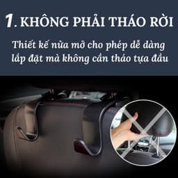 Móc treo đồ gắn sau ghế ô tô xe hơi nhựa ABS cao cấp chắc chăn nhỏ gọn tiện lợi - HÀNG LOẠI 1 2