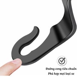 Móc treo đồ gắn sau ghế ô tô xe hơi nhựa ABS cao cấp chắc chăn nhỏ gọn tiện lợi - HÀNG LOẠI 1 4