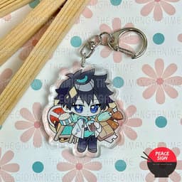 (mua 1 tặng 1) Móc khóa JUJUTSU KAISEN ver STYLE ĐI CHƠI Chú thuật hồi chiến in hình anime chibi mica acrylic dễ thương 3