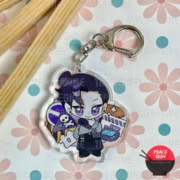 (mua 1 tặng 1) Móc khóa JUJUTSU KAISEN ver STYLE ĐI CHƠI Chú thuật hồi chiến in hình anime chibi mica acrylic dễ thương 4