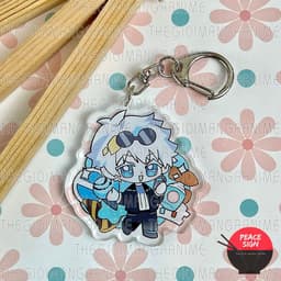 (mua 1 tặng 1) Móc khóa JUJUTSU KAISEN ver STYLE ĐI CHƠI Chú thuật hồi chiến in hình anime chibi mica acrylic dễ thương 2