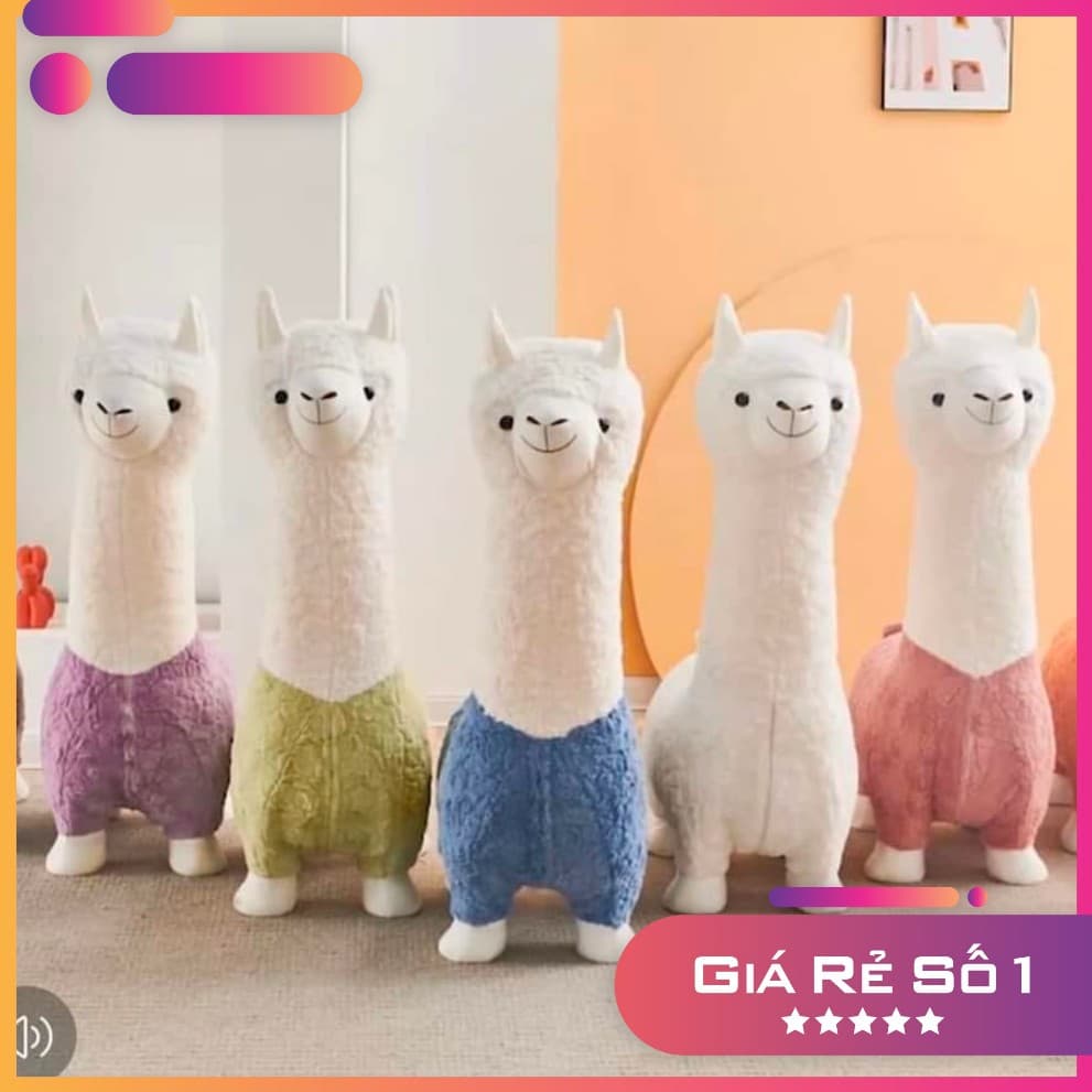 thú nhồi bông G.hế lạc đà Alpaca 110cm và 65cm decor trang trí phòng ngủ phòng khách