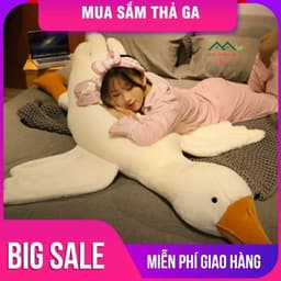 thú nhồi bông Vịt Trầm Cảm Chú Vịt gấu Nhồi Bông Màu Trắng Cỡ Lớn 2