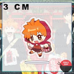 (mua 1 tặng 1) (3cm) Standee mini HAIKYUU!! ver MÁ HỒNG Vua Bóng Chuyền tượng chibi mica acrylic anime trang trí 3