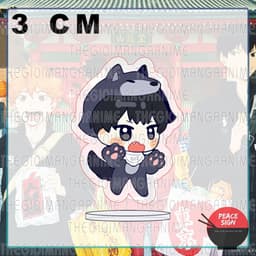 (mua 1 tặng 1) (3cm) Standee mini HAIKYUU!! ver MÁ HỒNG Vua Bóng Chuyền tượng chibi mica acrylic anime trang trí 4