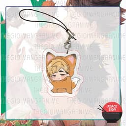 (mua 1 tặng 1) Móc dây treo điện thoại HAIKYUU! ver ÁO THÚ in hình Vua bóng chuyền chibi mica trong acrylic 3