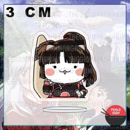 (mua 1 tặng 1) (3cm) Standee mini INUYASHA ver MẶT MÈO Khuyển dạ xoa tượng chibi mica acrylic anime trang trí xinh xắn 3