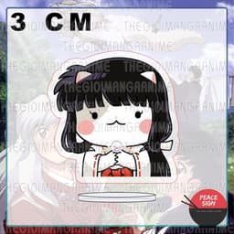 (mua 1 tặng 1) (3cm) Standee mini INUYASHA ver MẶT MÈO Khuyển dạ xoa tượng chibi mica acrylic anime trang trí xinh xắn 4