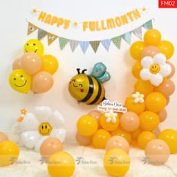 Set Bóng Trang Trí Đầy Tháng Cho Bé Trai Bé Gái Happy Full Month Happy 30 Days Trang Trí Đầy Tháng Em Bé Nhiều Mẫu 4