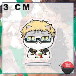 (mua 1 tặng 1) (3cm) Standee mini HAIKYUU!! ver MẶT MÈO Vua Bóng Chuyền tượng chibi mica acrylic anime trang trí 4