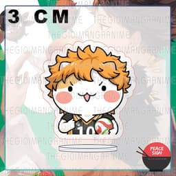 (mua 1 tặng 1) (3cm) Standee mini HAIKYUU!! ver MẶT MÈO Vua Bóng Chuyền tượng chibi mica acrylic anime trang trí 2