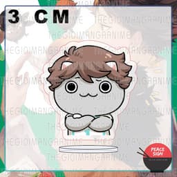 (mua 1 tặng 1) (3cm) Standee mini HAIKYUU!! ver MẶT MÈO Vua Bóng Chuyền tượng chibi mica acrylic anime trang trí 3