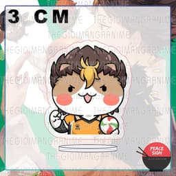 (mua 1 tặng 1) (3cm) Standee mini HAIKYUU!! ver MẶT MÈO Vua Bóng Chuyền tượng chibi mica acrylic anime trang trí 5