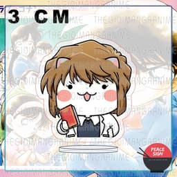 (mua 1 tặng 1) (3cm) Standee mini DETECTIVE CONAN ver MẶT MÈO Thám tử lừng danh tượng chibi mica acrylic anime trang trí 3