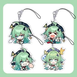 (mua 1 tặng 1) Móc dây treo điện thoại HUO HUO HONKAI STAR RAIL ver CẢM XÚC chibi mica móc khóa anime game phụ kiện 1