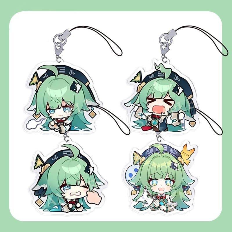 (mua 1 tặng 1) Móc dây treo điện thoại HUO HUO HONKAI STAR RAIL ver CẢM XÚC chibi mica móc khóa anime game phụ kiện