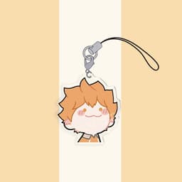 (mua 1 tặng 1) Móc dây treo điện thoại HAIKYUU!! ver NGẠI NGÙNG hình in 2 mặt 3