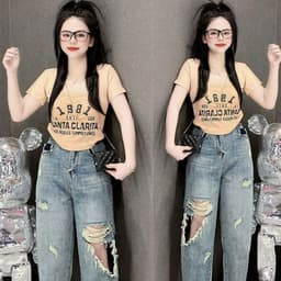 Áo Croptop Nữ Bigsize 45-85kg Form Ôm Body Tay Ngắn Áo Thun Cổ Tròn Co Giãn In Hình LIMO MS001 8