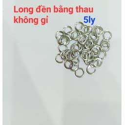 Long đền 5mm (Đệm lót mặt sau dành chokhoen ore bọc lỗ tròn, khuy mắt cáo) Bằng thau không gỉ Bịch 1000 cái 2