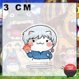(mua 1 tặng 1) (3cm) Standee mini GHIBLI STUDIO ver MẶT MÈO tượng chibi mica acrylic anime trang trí xinh xắn 2