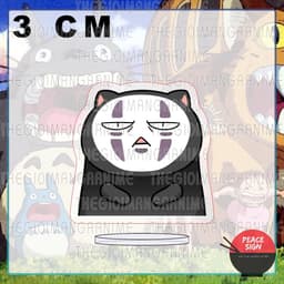 (mua 1 tặng 1) (3cm) Standee mini GHIBLI STUDIO ver MẶT MÈO tượng chibi mica acrylic anime trang trí xinh xắn 4