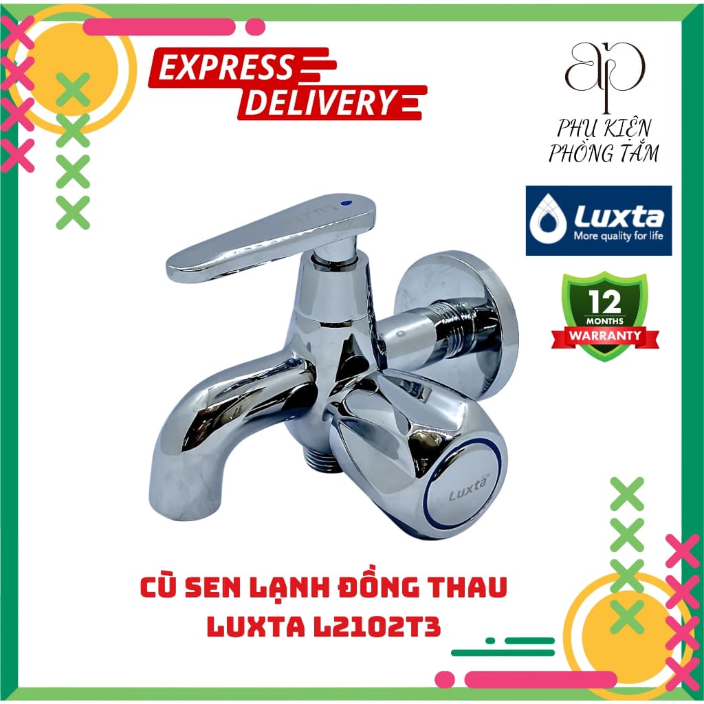 Củ sen tắm lạnh bằng đồng thau mạ crome siêu bền siêu sáng LUXTA L2102T3 bảo hành 1 năm - Phụ kiện phòng tắm AP HOME
