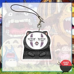 (mua 1 tặng 1) Móc dây treo điện thoại GHIBLI STUDIO ver MẶT MÈO in hình chibi mica acrylic móc khóa anime sưu tầm 4