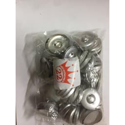 Phôi nút bọc vải Xương cúc bọc vải  (loại mặt tròn hơi cong) Có chân nhôm tròn, chân nhựa Size 10mm tới 32mm Bịch 100 bộ 3