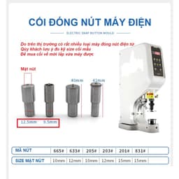 Bộ cối khuôn đóng nút bấm 4 thành phần (nút bóp, nút lò xo, nút chén, cúc chậu) Cối máy dập cúc điện tử 1