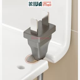 Giá kệ treo để máy sấy tóc KIVA, chất liệu nhôm hàng không, lắp đặt dán tường. 3