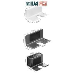 Giá kệ treo để máy sấy tóc KIVA, chất liệu nhôm hàng không, lắp đặt dán tường. 4