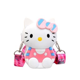 [Mới] Túi đeo chéo silicon hình mèo hello kitty thời trang làm quà tặng giáng sinh cho bé gái 8