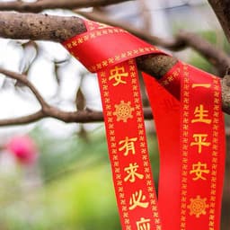 Dây Phúc Đới, Dây Ước Nguyện Bình An Tài Lộc May Mắn - Dài 76cm x 3.5cm Chất Liệu Vải Loại 1 Đẹp 4