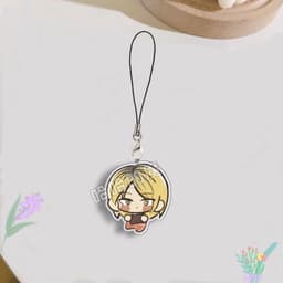 (mua 1 tặng 1) Móc dây treo điện thoại HAIKYUU! ver MÁ ĐỎ in hình chibi mica trong acrylic móc khóa anime bóng chuyền 3